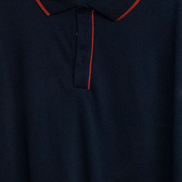 Antigua Mens Navy Polo Shirt With Red Trim & Auburn University Logo - Picture 3 of 8